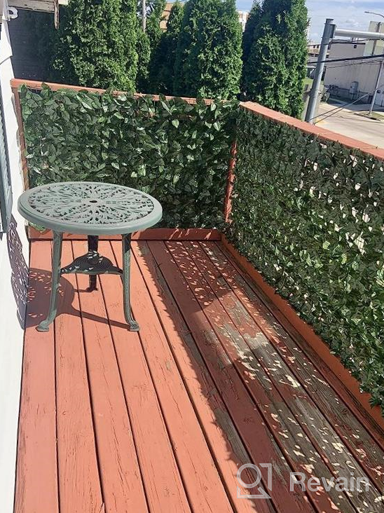 img 1 attached to 🌿 Artificial Ivy Privacy Fence Wall Screen for Outdoor Decor, Garden - DearHouse 118x39.35in Faux Ivy Hedges Fence and Vine Leaf Decoration review by Brad Mastermind