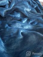 img 1 attached to Cozy Microplush Fleece Blanket For King Size Bed And Sofa - 102X108Inch, Dark Blue review by Art Clark