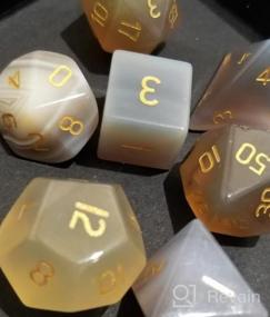 img 6 attached to Unique And Stylish Rose Quartz Polyhedral Dice Set For DND, MTG, And Home Decor