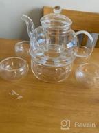 img 1 attached to Set Of 4 Kitchables Insulated Glass Tea Cups For Hot Tea - Durable Borosilicate Glass Mug - Elegant And Fancy Small Tea Cups (2.5Oz) review by Jason Sergeantson
