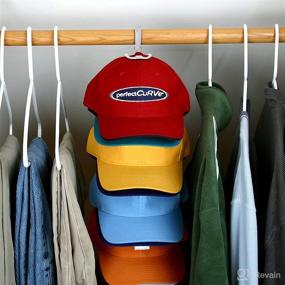 img 1 attached to 🧢 Maximize Closet Space with the Perfect Curve Cap Rack Pro System - Organize up to 30 Baseball Caps!