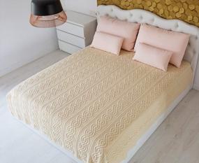 img 2 attached to Experience The Luxury Of SAOL King Size Irish Aran Throw Blanket - 100% Merino Wool, Super Soft And Natural