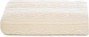 img 1 attached to Experience The Luxury Of SAOL King Size Irish Aran Throw Blanket - 100% Merino Wool, Super Soft And Natural