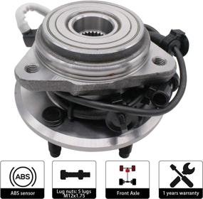 img 3 attached to MACEL 515003 Front Wheel Hub Bearing Assembly for 1995-01 Ford Explorer, Mountaineer, and Ranger B4000 4X4 4WD - Compatible with ABS