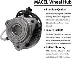 img 2 attached to MACEL 515003 Front Wheel Hub Bearing Assembly for 1995-01 Ford Explorer, Mountaineer, and Ranger B4000 4X4 4WD - Compatible with ABS