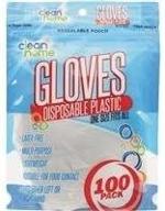 🧤 clean home disposable plastic gloves: 100-piece pack for hygienic cleaning logo