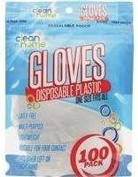 img 1 attached to 🧤 Clean Home Disposable Plastic Gloves: 100-Piece Pack for Hygienic Cleaning