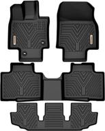 🚗 yitamotor custom fit 3 row floor mats for 2020-2023 toyota highlander (non-hybrid) - enhanced protection and center console compatibility логотип