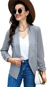 img 4 attached to Black Jacket Business Jackets Blazers Women's Clothing : Suiting & Blazers
