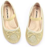 adamumu glitter toddler princess colorful girls' shoes ~ flats логотип