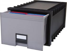 img 4 attached to Organize Your Files With Storex STX61106U01C Archive Storage Box In Black And Gray - 1 Per Each