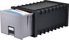img 3 attached to Organize Your Files With Storex STX61106U01C Archive Storage Box In Black And Gray - 1 Per Each