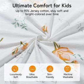 img 3 attached to Besrey 2-Pack Fitted Sheets For Mini Cribs, Pack 'N Plays & Portable Playard Mattresses - Flora Plant Style Design For Boys & Girls. Includes Handy Storage Bag.