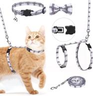 🐱 fatcoolgoo cat leash and harness set - adjustable escape proof kitten harness, breakaway cat collar with bell and removable bow tie - ideal for outdoor walking, kitty harness for cats, kittens, and rabbits logo