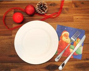 img 3 attached to 🎅 Christmas Party Napkins: Santa Claus Design, 6.5 x 6.5 Inches, 100 Pack
