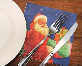 img 2 attached to 🎅 Christmas Party Napkins: Santa Claus Design, 6.5 x 6.5 Inches, 100 Pack