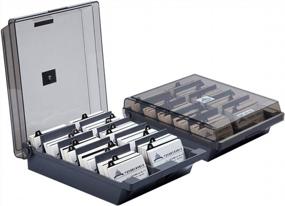 img 2 attached to Large Capacity Grey Business Card Holder With 1000 Card Organizing Capacity And A-Z Dividers For Optimal Name Card Organization - DERCLIVE Business Card Organizer