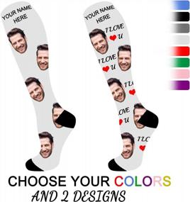 img 3 attached to Step Up Your Sock Game With Customizable Face Socks For Men And Women