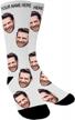 step up your sock game with customizable face socks for men and women logo