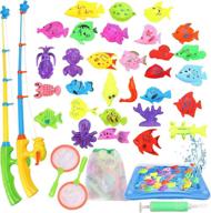 🎣 carevon magnetic fishing toys for kids 4-8, fishing game pool toys for kiddie pool 3-4 years, magnetic fishing for bathtub fun or water table logo