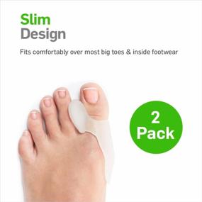 img 2 attached to NatraCure Gel Big Toe Bunion Guards & Toe Spreaders (2 Pieces) - Pain Relief For Crooked, Overlapping Toes, Pressure, Protector, Corrector, Shield, Spacer, Pad, Separator, Cushion - 1315-M CAT 2PK