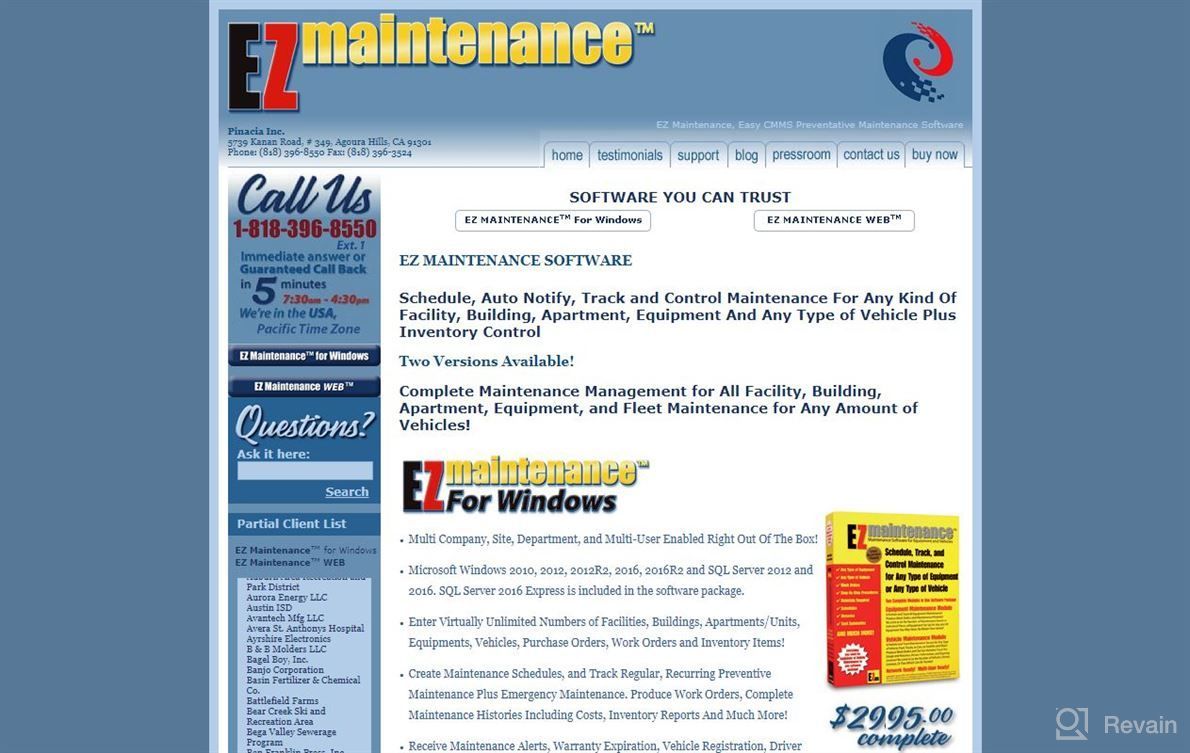 img 1 attached to EZ Maintenance review by Tony Addis