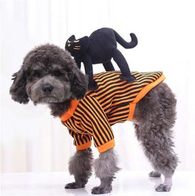 img 2 attached to Halloween Pet Costume Dog Black Cat Costume: Funny Cosplay Outfits for Dogs, Cats, and Puppies - Perfect for Christmas, Parties, and Festivals!