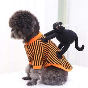 img 1 attached to Halloween Pet Costume Dog Black Cat Costume: Funny Cosplay Outfits for Dogs, Cats, and Puppies - Perfect for Christmas, Parties, and Festivals!