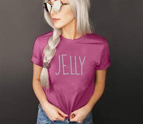 img 3 attached to Best Friends Matching T Shirts Women Cute Peanut Butter And Jelly Printed Tee Shirt Friends Tops Tees