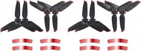 img 4 attached to 8Pcs DJI FPV Drone Propeller Accessories 5328S Запасные реквизиты Замена - Globact Red