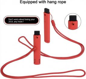 img 4 attached to Red Shockproof Silicone Sleeve With Anti-Losing Lanyard For JUUL – Fironst Protective Case Cover, Anti-Slip And Durable