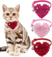 collar valentines adjustable heart kitten logo