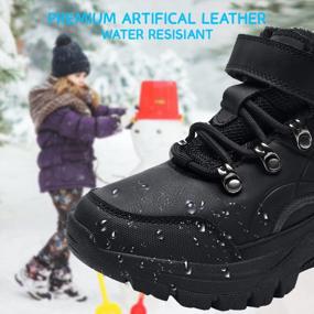img 1 attached to Stay Warm And Dry With Quseek Kids Waterproof Snow Boots – Available In Black, Little Kid/Big Kid Sizes 10-5.5