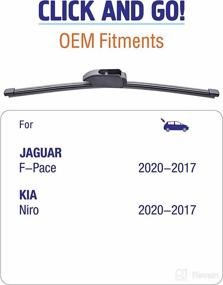 img 3 attached to 🚗 WOWIPER 12-Inch Rear Wiper Blade (A300H) for Kia Niro 2020 2019 2018 2017 and Jaguar F-Pace 2020 2019 2018 2017 Back Windshield, Plus More