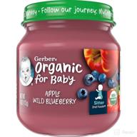 gerber purees organic foods blueberry logo