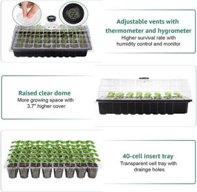 img 3 attached to Revolutionize Your Planting With Bonviee 3-In-1 Seed Starter Kit - Hygrometer Thermometer, Humidity Dome, And Greenhouse Indoor Propagation Solution