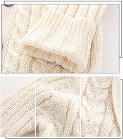 img 2 attached to Очаровательный вязаный свитер Feidoog для стильных мальчиков: V-образный вырез, вязаные пуговицы и узорчатый пуловер