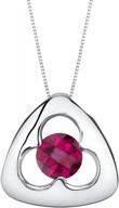 925 sterling silver trinity knot pendant necklace for women with gemstones, 6mm round shape & 18 inch italian chain logo