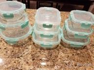 img 1 attached to 9 Sets BPA-Free Glass Meal Prep Containers With Lids - Airtight Food Storage By Bayco (Purple) review by Charles Ahmar