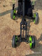 img 1 attached to Kingdely Foldable 4 Wheel Golf Push Cart With Umbrella Stand, Foot Brake, Cup Holder, And Adjustable Handle - Perfect For Your Next Round! review by Scott Pentapati