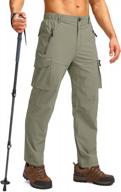 pudolla men's hiking cargo pants quick dry waterproof work pants for men travel camping fishing with 5 pockets logo