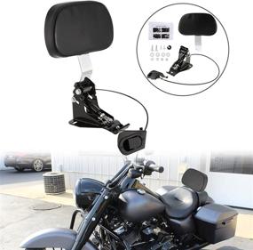 img 4 attached to 🏍️ OXMART Motorcycle Driver Backrest Rider Rear Backrest: Adjustable Chrome Arm Mount Kit for Harley Touring 2009-2020 Electra Glide, Road Glide, Road King, Street Glide