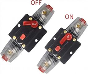img 3 attached to 🔌 Car Audio Inline Circuit Fuse Breaker - 12V DC System Protection (20A): Resettable Fuse Holder for Enhanced Audio Safety