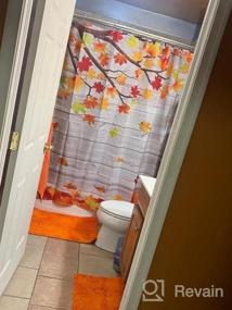 img 5 attached to Набор мягких и плюшевых ковриков для ванной LuxUrux - супервпитывающие коврики для ванной комнаты размером 23 x 36 дюймов из синели из микрофибры, с прямоугольным дизайном оранжевого цвета