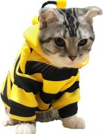 костюм для домашних животных pet bee к хэллоуину от anelekor – кофта с капюшоном для собак и кошек, праздничный косплей, теплая одежда для щенков, милый пуховик с капюшоном. наряды для кошек и маленьких собак на рождество. логотип