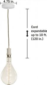 img 3 attached to Contemporary Hanging Pendant Kit By Bulbrite - White With Multi-Colored Cord For Enhanced SEO