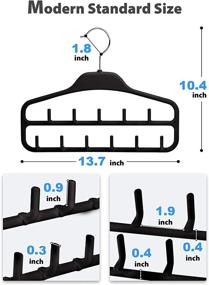 img 2 attached to 360-Degree Rotatable Belt Hanger With 11 Hooks – Non-Slip Closet Organizer For Belts, Bow Ties, Scarves, Jewelry, Bags, Hats – Smartake (Black)
