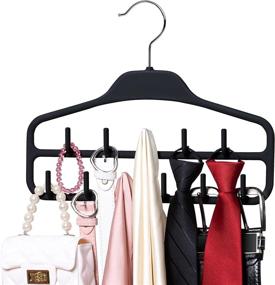 img 4 attached to 360-Degree Rotatable Belt Hanger With 11 Hooks – Non-Slip Closet Organizer For Belts, Bow Ties, Scarves, Jewelry, Bags, Hats – Smartake (Black)
