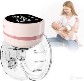 img 4 attached to 🤱 Wearable Electric Breast Pump - Hands-Free, Wireless, 3 Modes, 9 Levels, LCD Display, Memory Function, No Pain, 24mm Pink