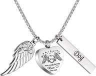 urn necklaces for ashes memorial cremation jewelry for ashes, heart urn pendant waterproof keepsake locket urn jewelry with your wings were ready but my heart was not words carved & funnel kit & bag logo